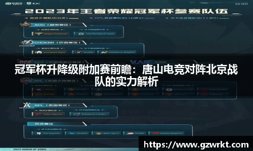 冠军杯升降级附加赛前瞻：唐山电竞对阵北京战队的实力解析